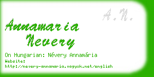 annamaria nevery business card